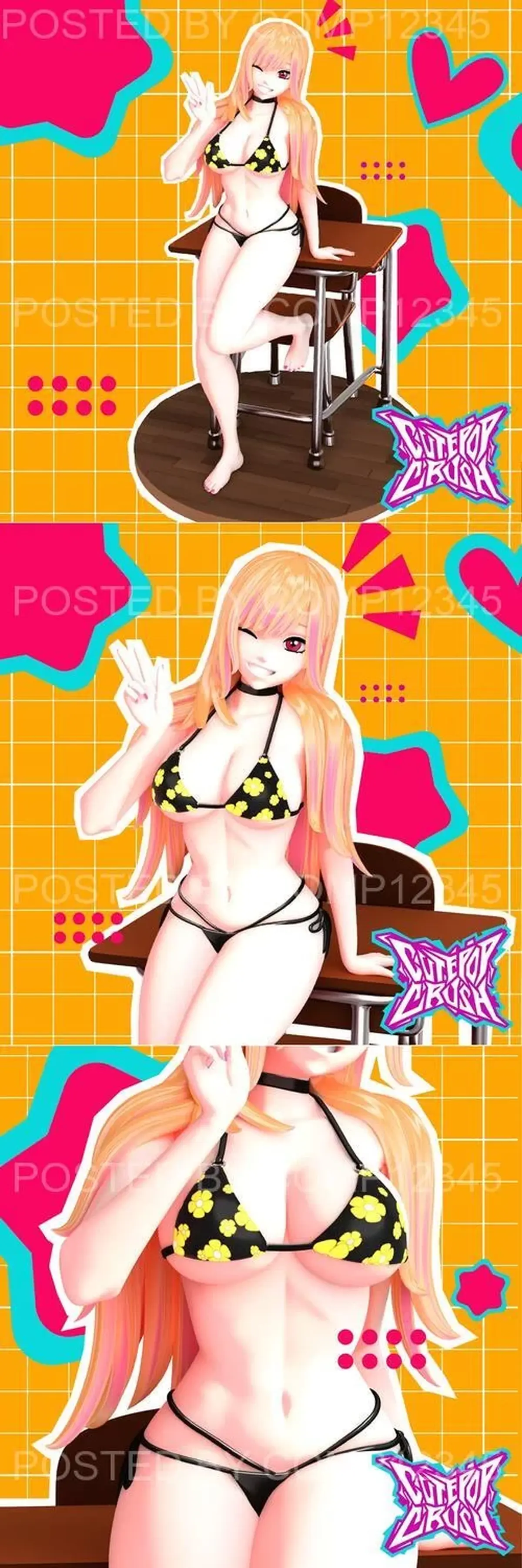 3D Print Model - CutePopCrush - Marin Kitagawa bikini and NSFW Version