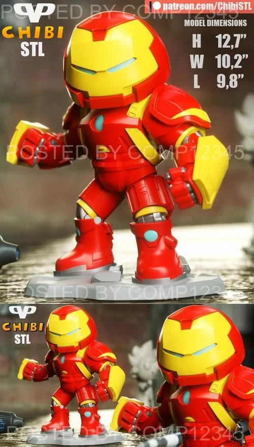 3D Print Model - 3DXM - Hulkbuster Chibi