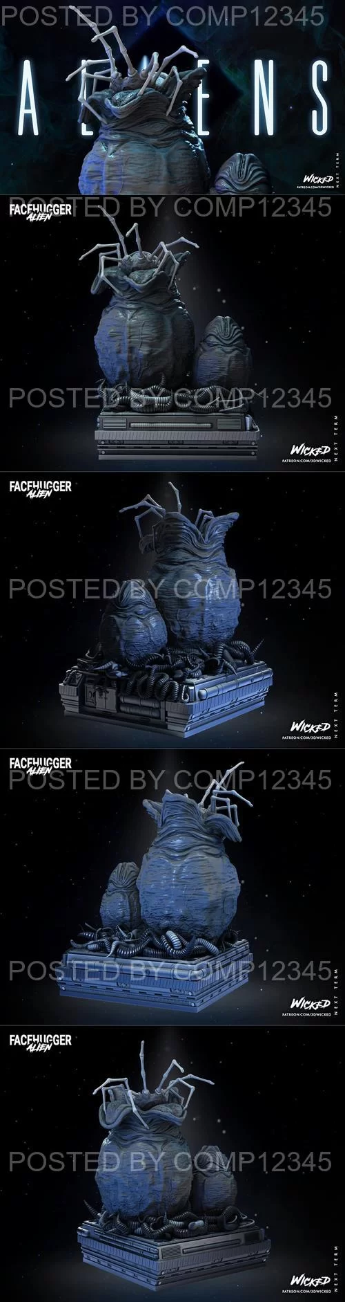 WICKED - Facehugger Statue 3D Print