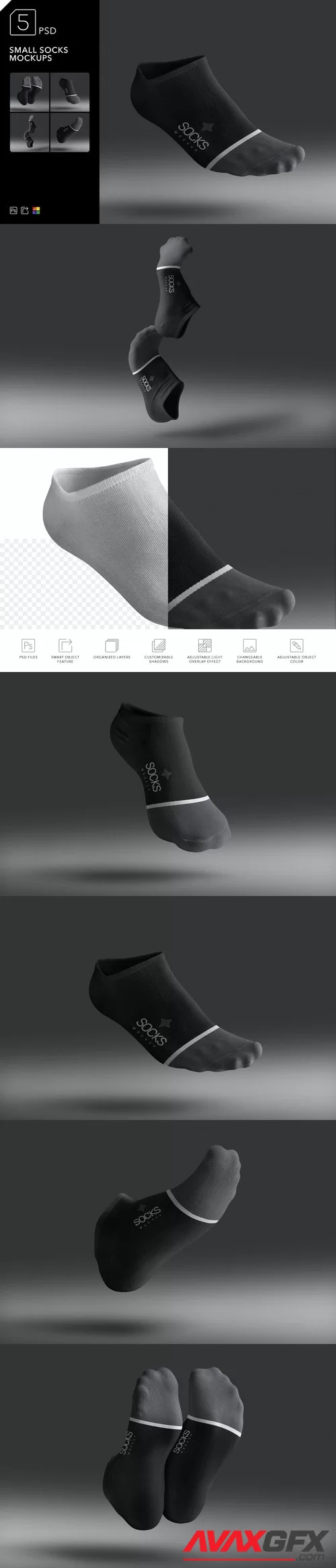 Small Socks Mockups