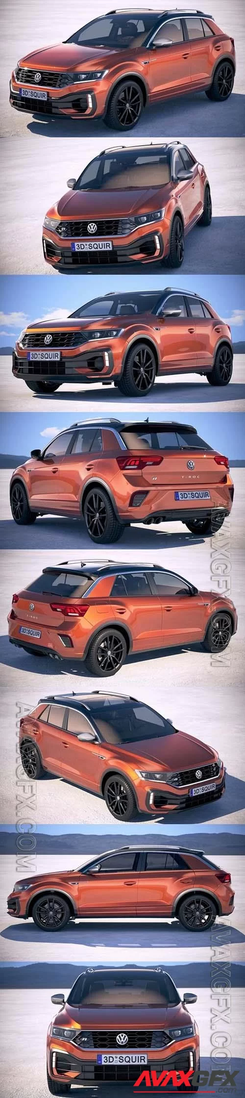 Volkswagen T-Roc R 2020 - 3d model