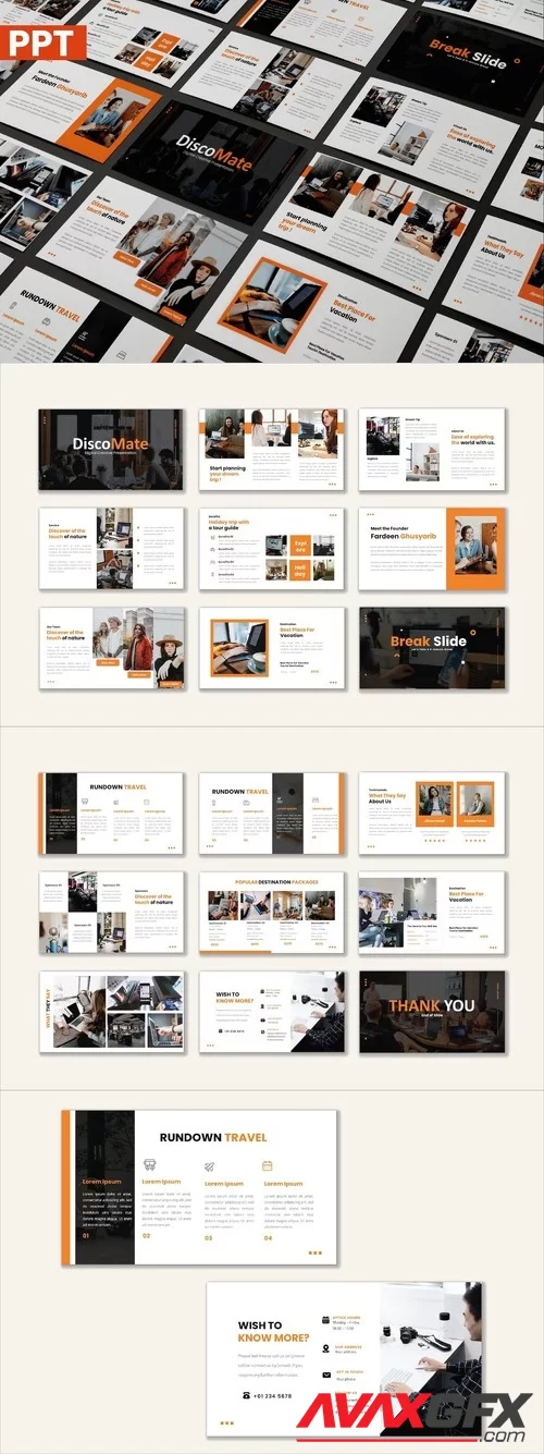 Discomate PowerPoint, Keynote and Google Slides Template [PPTX]