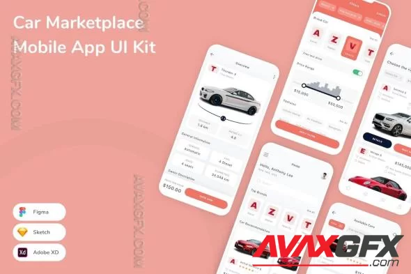 Car Marketplace Mobile App UI Kit RTWDN4D