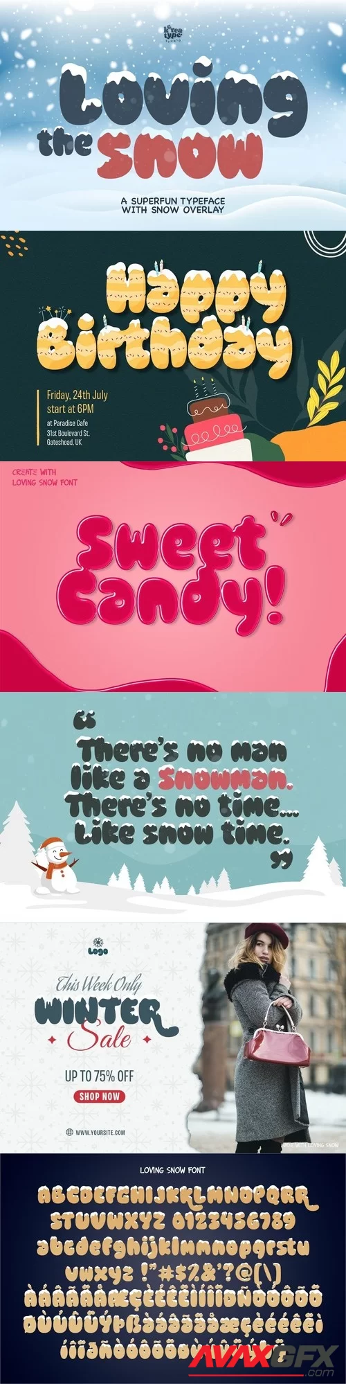 Loving Snow Font