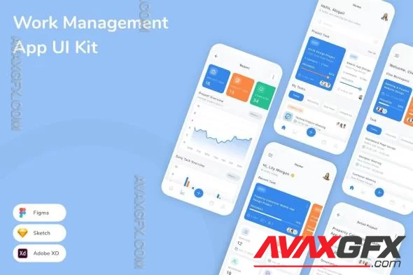 Work Management App UI Kit 35W8CTD