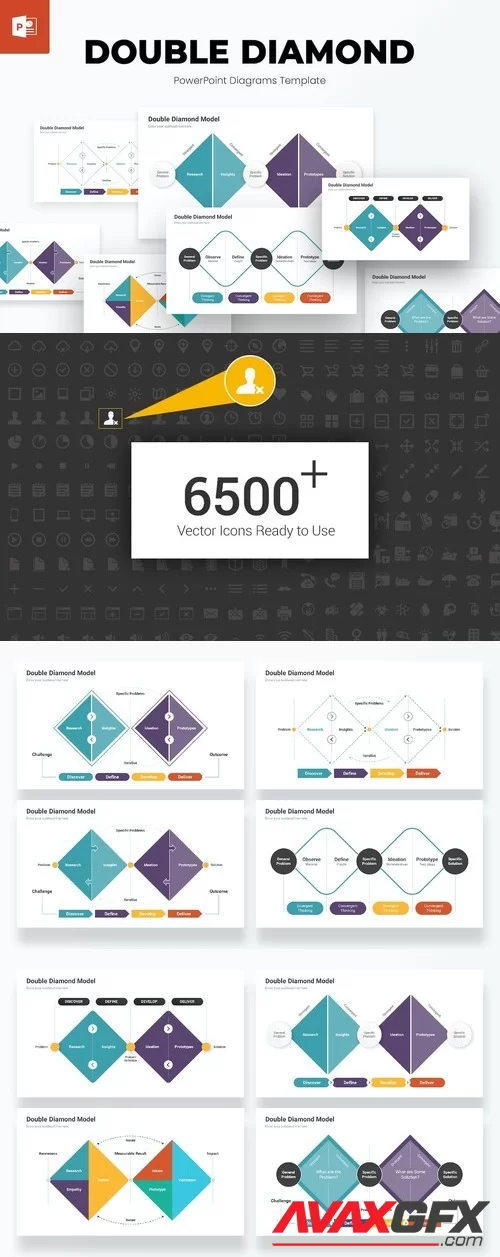 Double Diamond Model PowerPoint Template