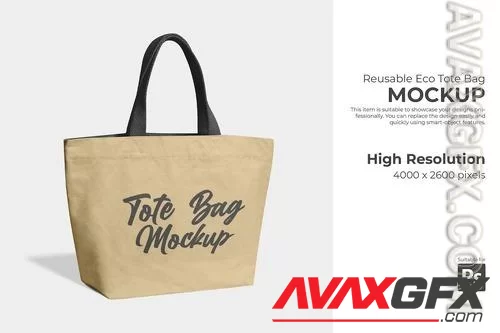 PSD Reusable Eco Tote Bag Mockup N6UN8SN [PSD]