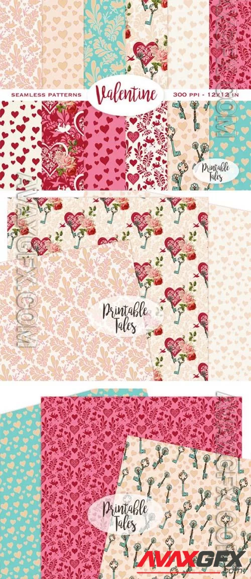 Valentine's Day Seamless Patterns