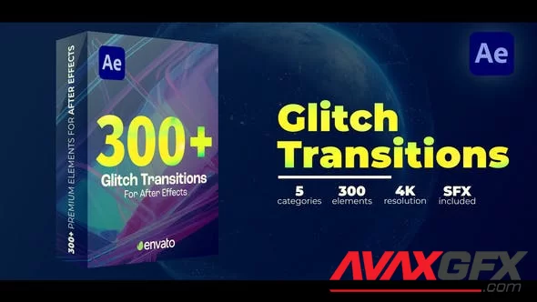 300 Glitch Transitions 46762527 [Videohive]