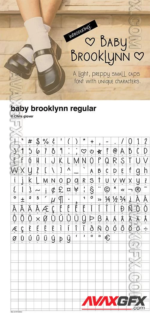 Baby Brooklynn - A Preppy Handwritten Small Caps Font