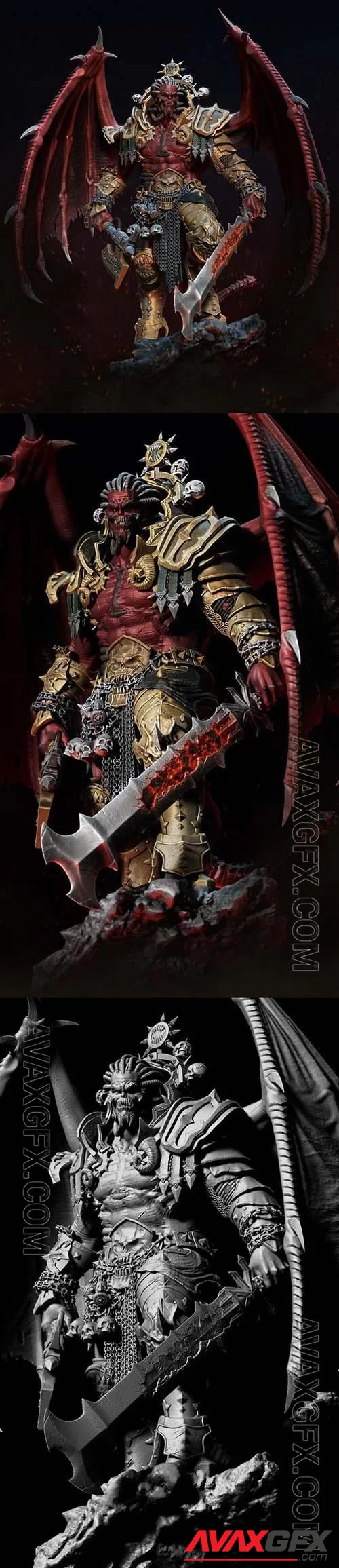 The Daemon Primarch of Khorne – Warhammer 40000 – 3D Print Model