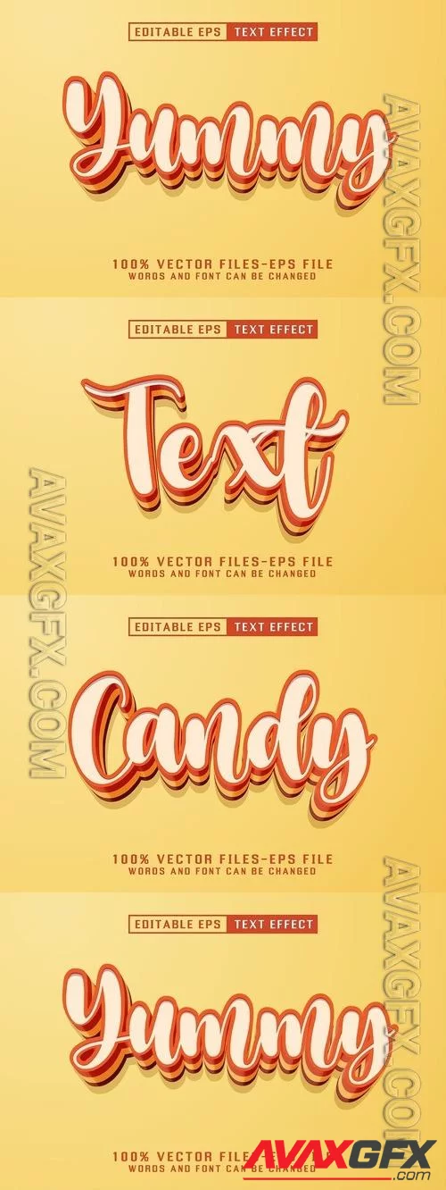 Yummy Editable Text Effect