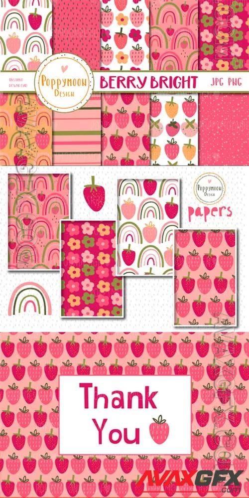 Berry Bright Paper Set