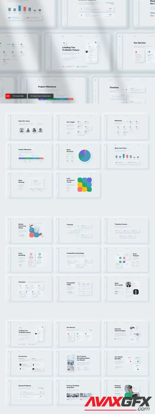 Dull - Neumorphic PowerPoint Presentation X8TMWDN [PPTX]