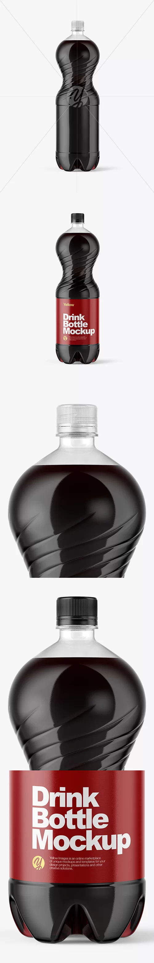 2L PET Bottle With Cola Mockup 47451 [TIF]