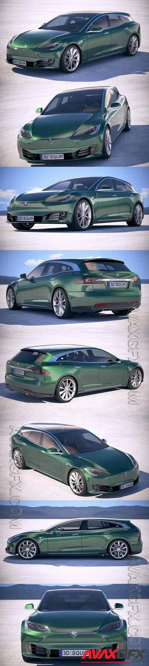 Tesla Model S Shooting Brake 2019 - 3d model