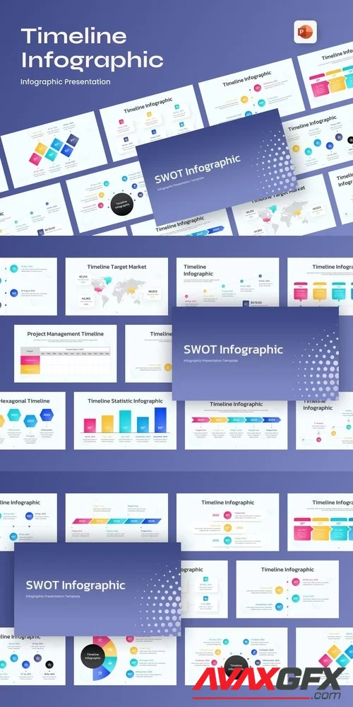 Timeline Infographic Gradient PowerPoint Template RFXC6WU [PPTX]