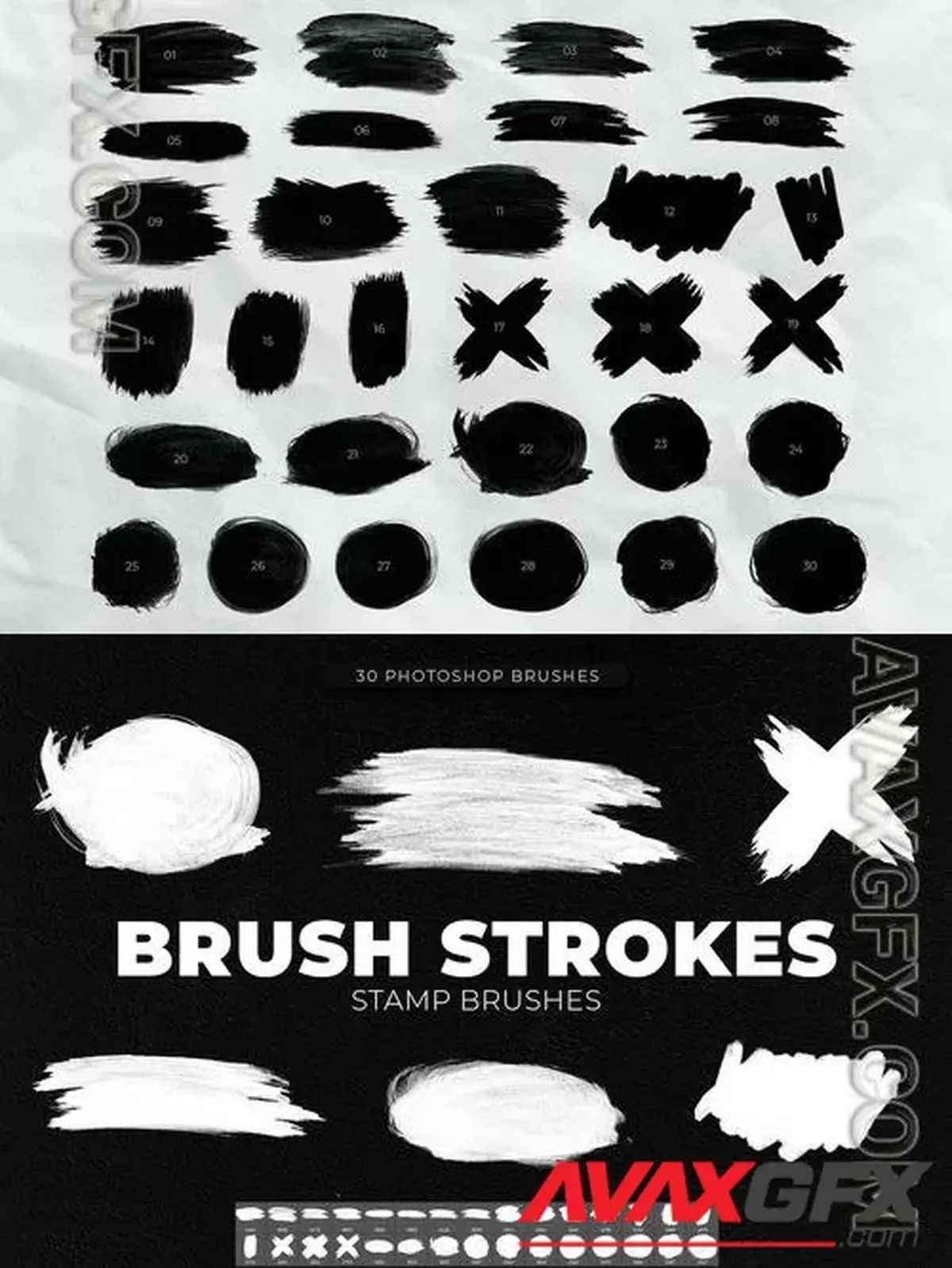 30 Brush Stroke Photoshop Brushes 72RKP6L