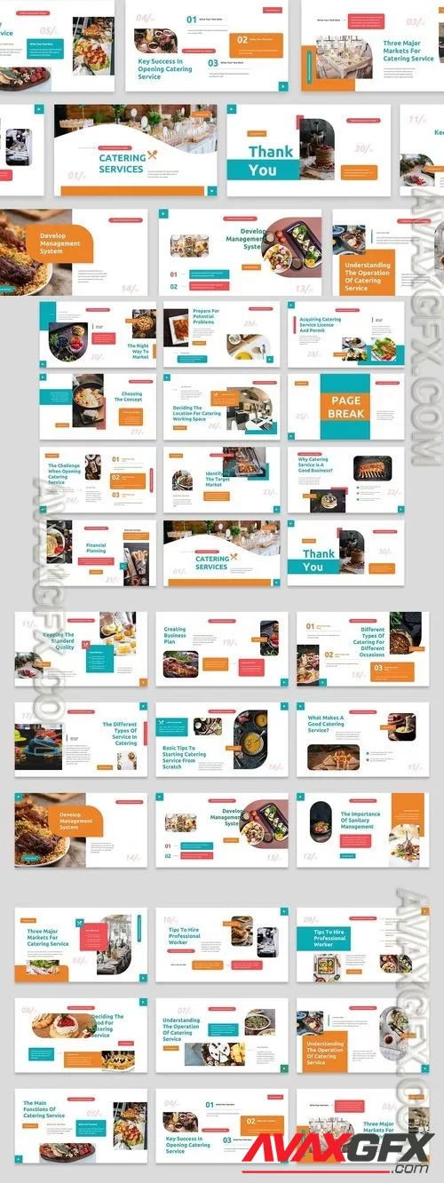 Catering Service PowerPoint, Keynote and Google Slides Template [PPTX]
