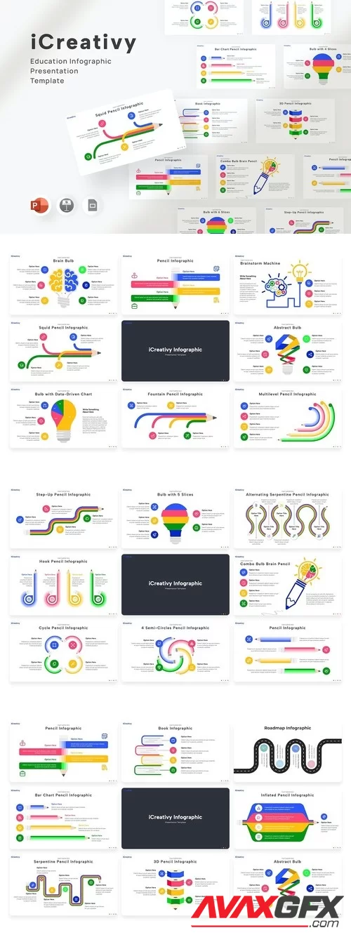 iCreativy Education Infographic Powerpoint DBR2CVJ [PPTX]