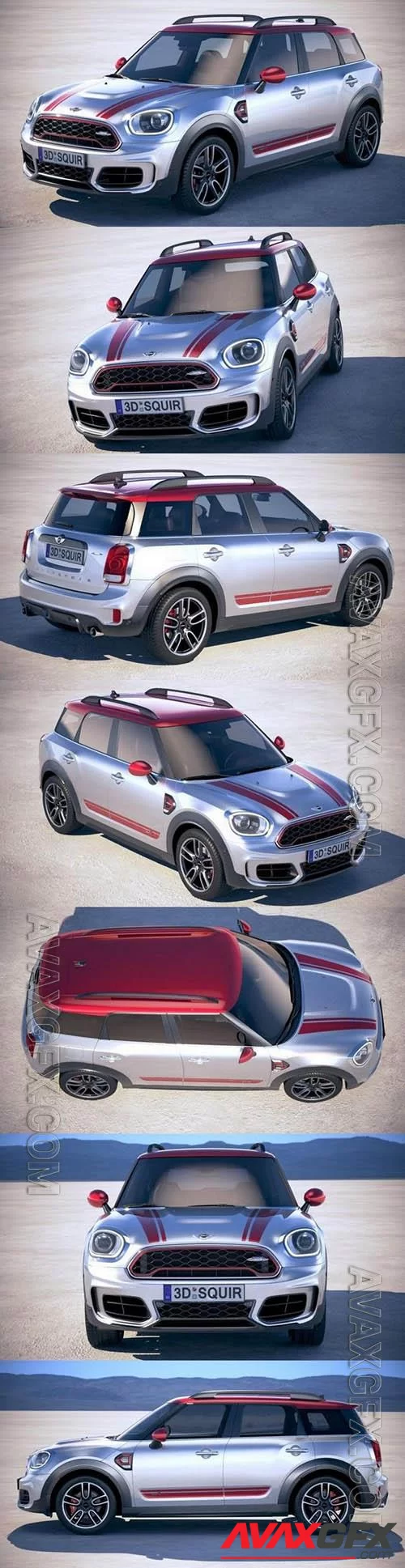 Mini Countryman John Cooper Works 2020 - 3d model