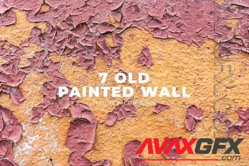 7 Old Cracked Paint Wall Texture Backgrounds