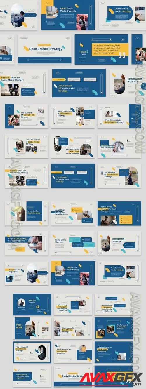 Social Media Strategy PowerPoint, Keynote and Google Slides Template 2 [PPTX]