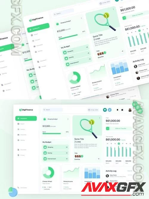 Digi Finance Dashboard UI Kit GZ2R2CP