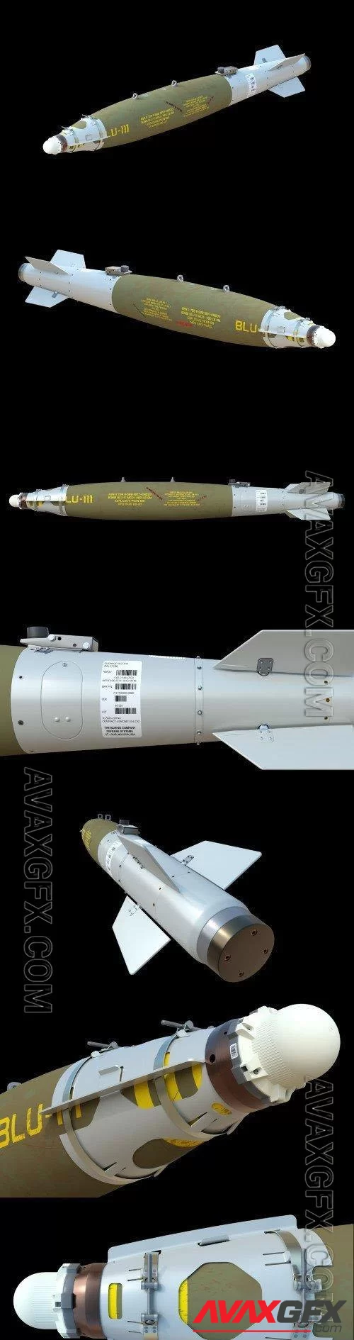 GBU 38 JDAM Bomb - 3d model