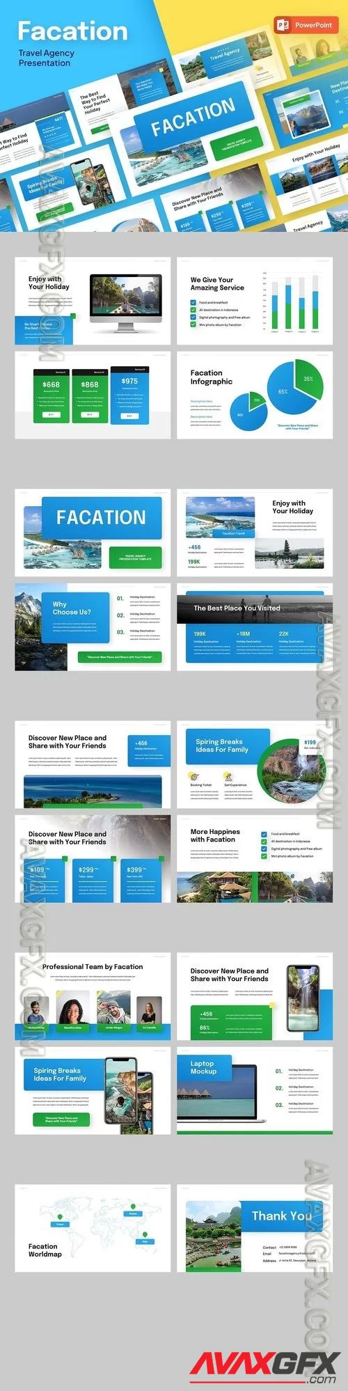 Facation - Travel Powerpoint Template Z9ZZTWV