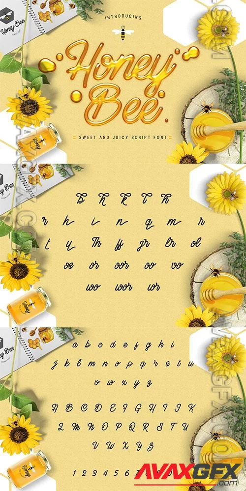 Honey Bee -  Sweetly Vibrant Typeface Font