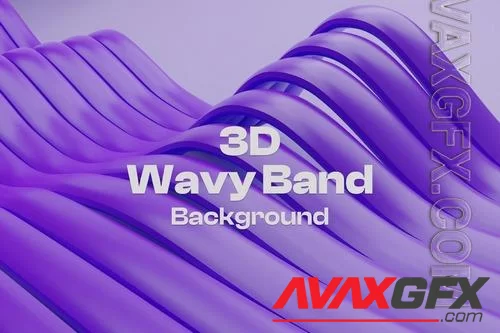 3D Wavy Band Background