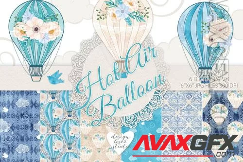 Hot air balloon blue pack