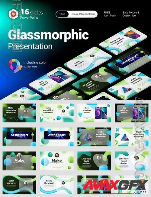 Glassmorphic Presentation PowerPoint MHLGM6M [PPTX]
