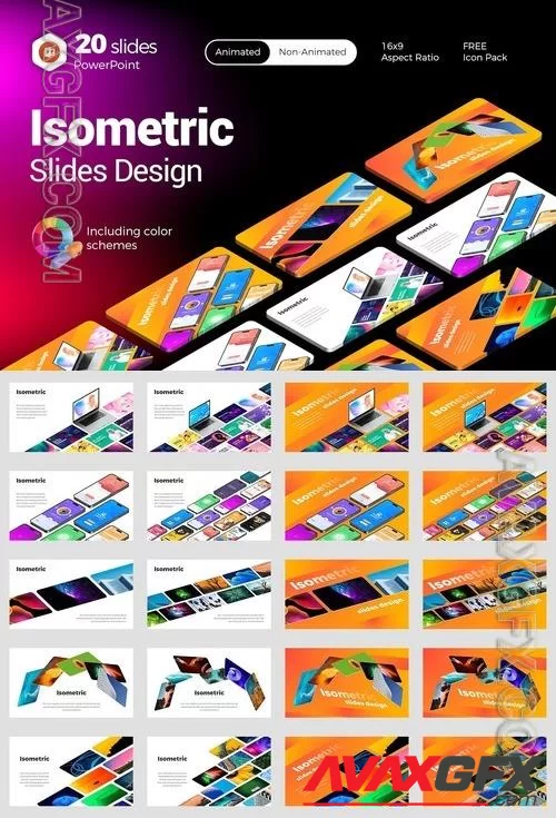 Isometric Creative Slides PowerPoint DNRQVW5 [PPTX]