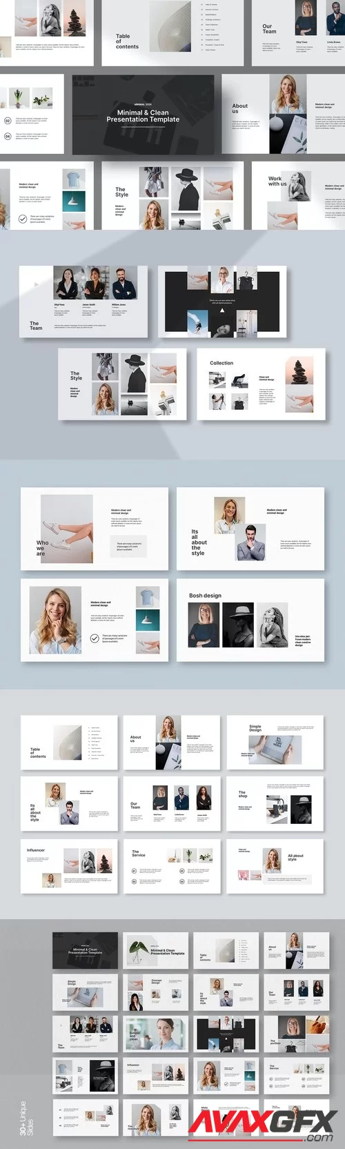 Minimal & Clean PowerPoint Presentation Template PPTX