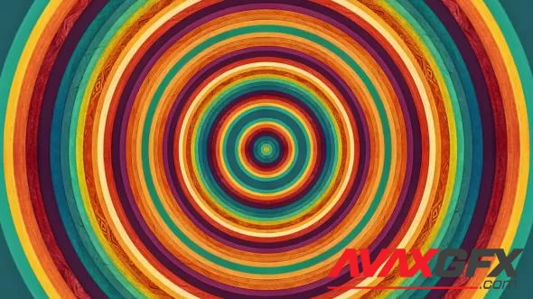 MA - Colorful Textured Circles Loop 1482564