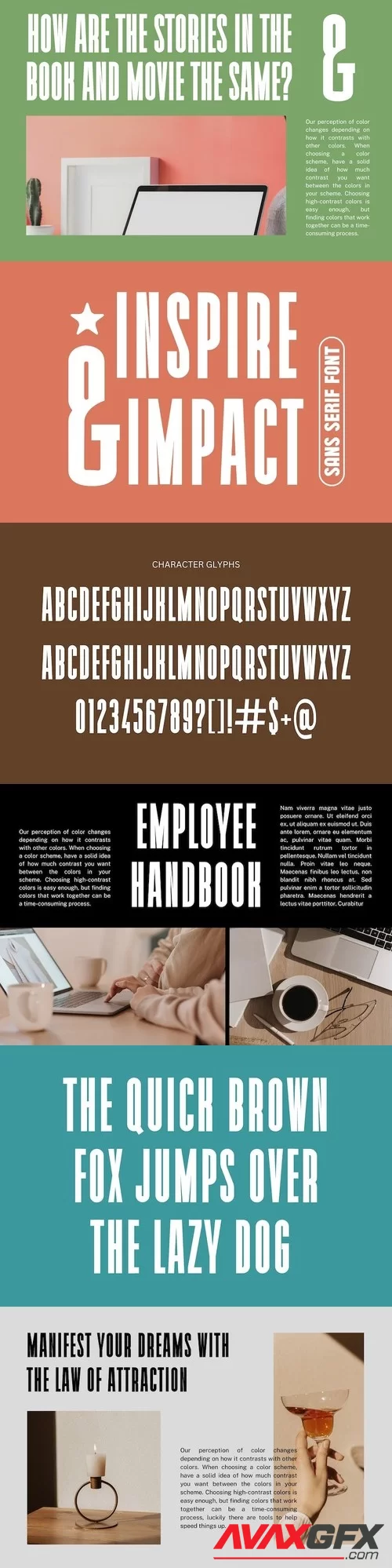 Inspire Impact Modern Sans Serif Font Typeface