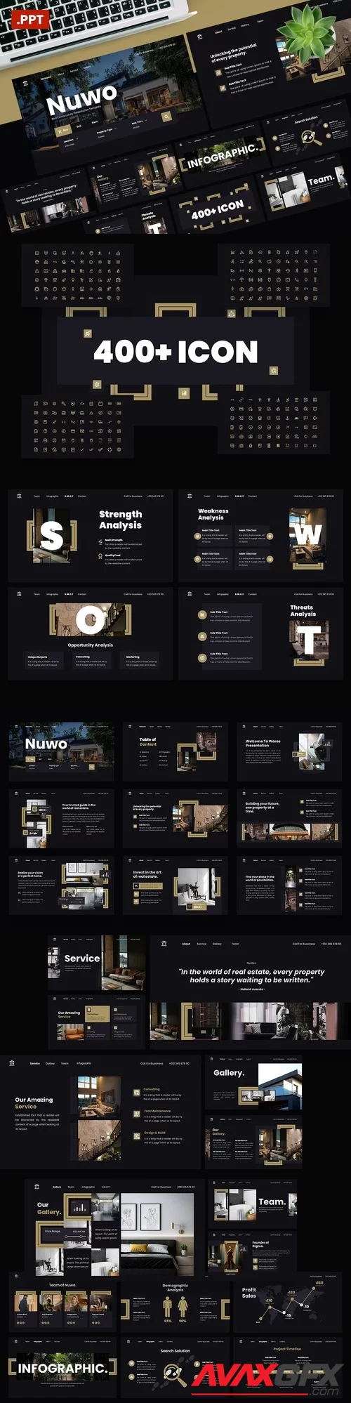 Nuwo - Real Estate Agency Powerpoint Template SUTNYNR [PPTX]