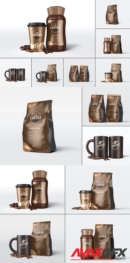 Coffee Packaging Mockup Set ZXGLFZC [PSD]