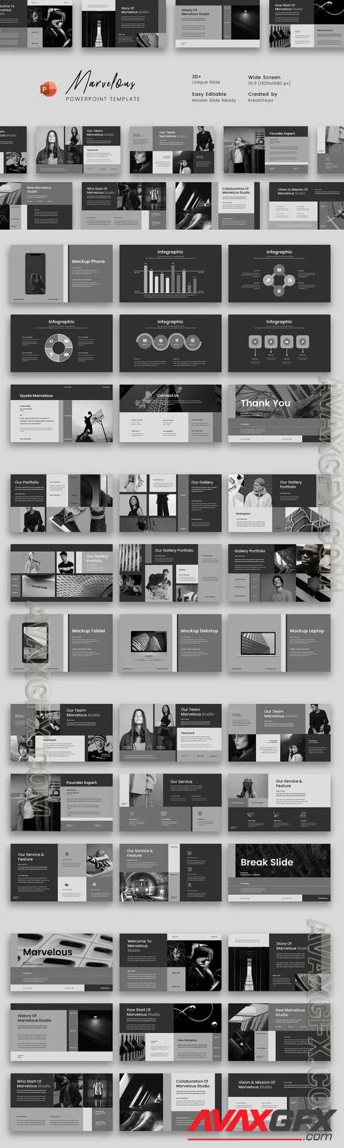 Marvelous - Business PowerPoint Template 44G3ZK6 [PPTX]