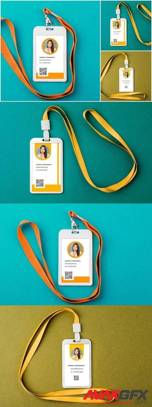 ID Card Holder Mockup MHFR6Q6 PSD