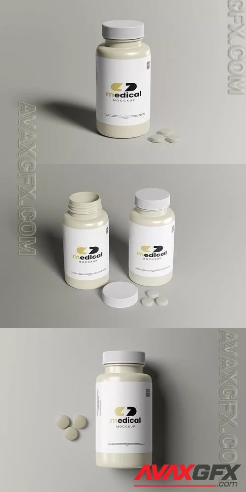 Medical Bottle Mockup UVMT7EZ [PSD]
