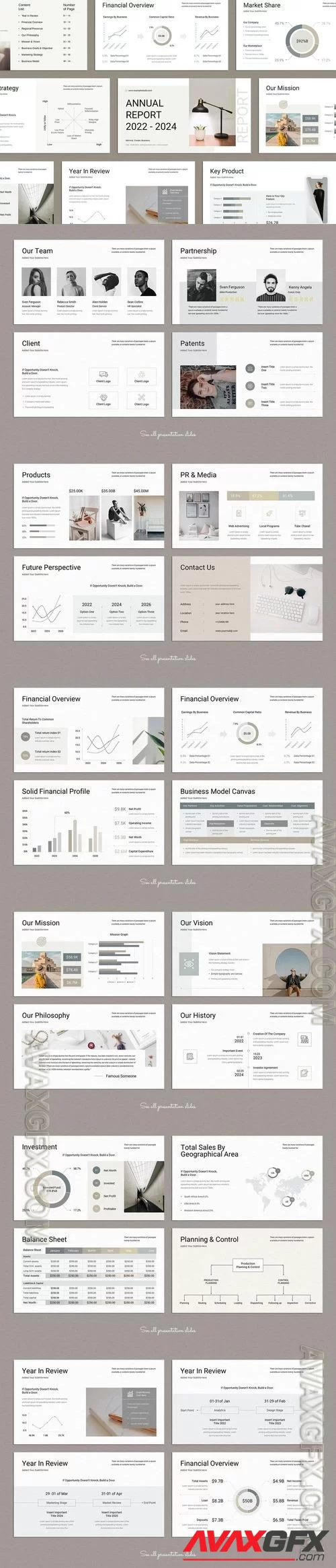 Annual Report PowerPoint Presentation Template FR3QX68 [PPTX]