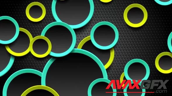 MA - Cyan And Green Abstract Circles 1574598