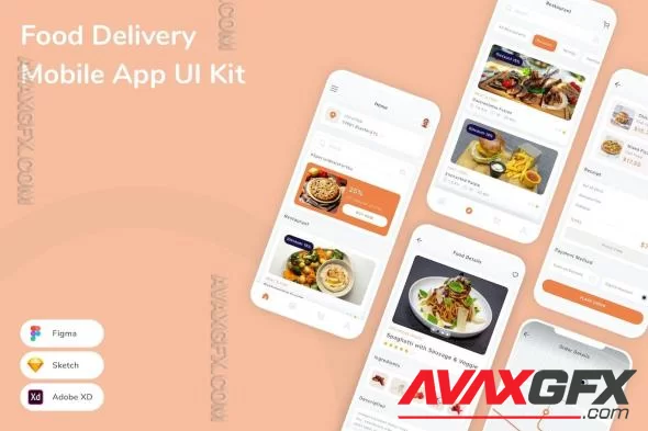 Food Delivery Mobile App UI Kit CR8D3ET