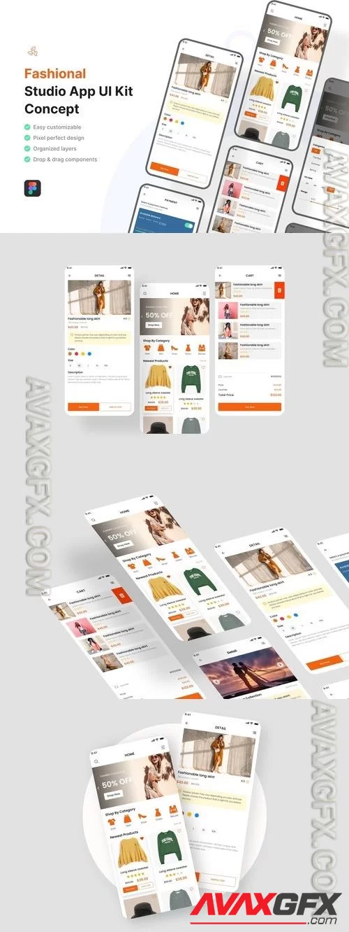 Fashion App UI Kit RAYU5ML