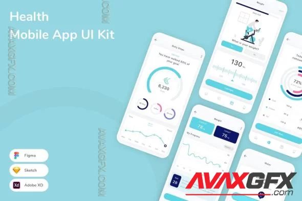 Health Mobile App UI Kit TKZCKHJ