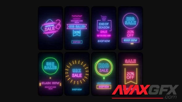 Sales Neon Stories 46554940 [Videohive]