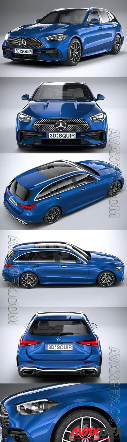 Mercedes Benz C-Class Estate 2022 - 3d model